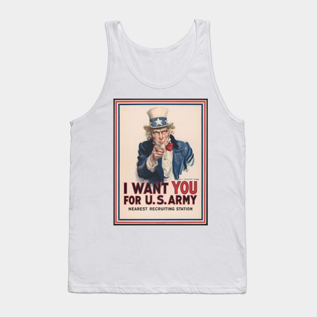 Vintage poster - Uncle Sam - US Army Tank Top by Montanescu